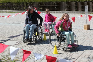 Rollstuhl-Parcours am Handicap-Tag