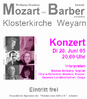 Plakat zum Konzert