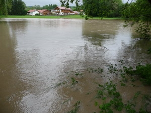 Leitzach-Hochwasser in Naring am 3. Juni 2010