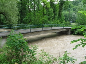Leitzach-Hochwasser in Naring am 3. Juni 2010