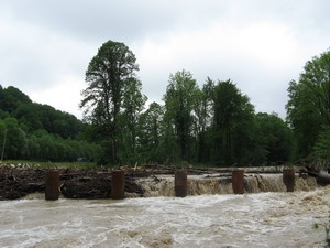 Leitzach-Hochwasser in Naring am 3. Juni 2010