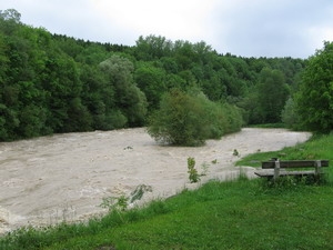 Leitzach-Hochwasser in Naring am 3. Juni 2010