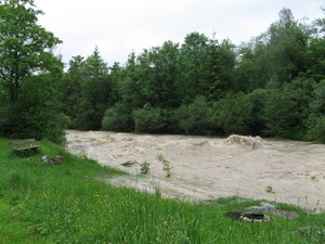 Leitzach-Hochwasser in Naring am 3. Juni 2010