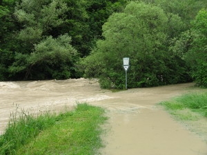 Leitzach-Hochwasser in Naring am 3. Juni 2010