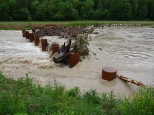 Leitzach-Hochwasser in Naring am 3. Juni 2010