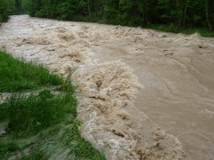 Leitzach-Hochwasser in Naring am 3. Juni 2010