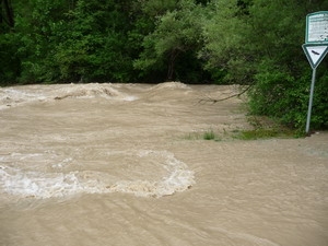 Leitzach-Hochwasser in Naring am 3. Juni 2010