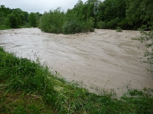 Leitzach-Hochwasser in Naring am 3. Juni 2010