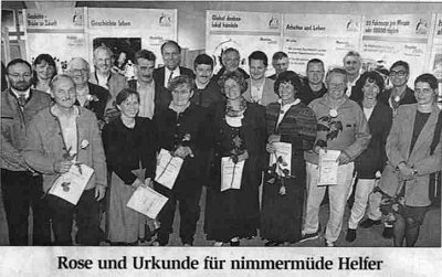 Ehrenamtliche Helfer der Ausstellung 